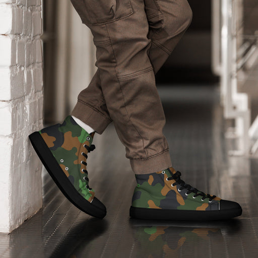 Archipelago Jungle Heritage CAMO Mens High-Top Canvas Shoes - Black / 5