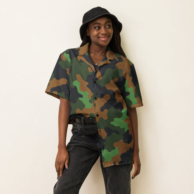 Archipelago Jungle Heritage CAMO Unisex Short-Sleeve Button Shirt - Button-Up