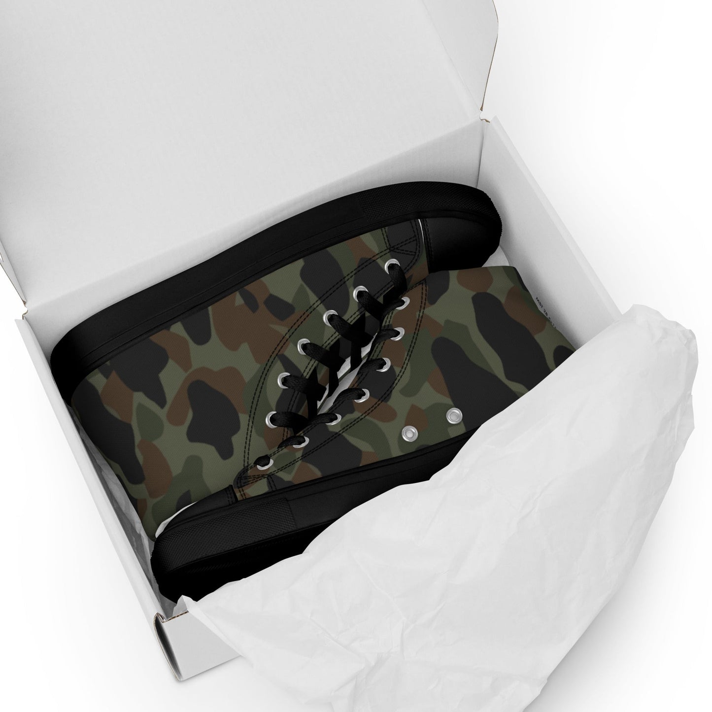 Argentine Frog Skin Marine CAMO Mens High-Top Canvas Shoes