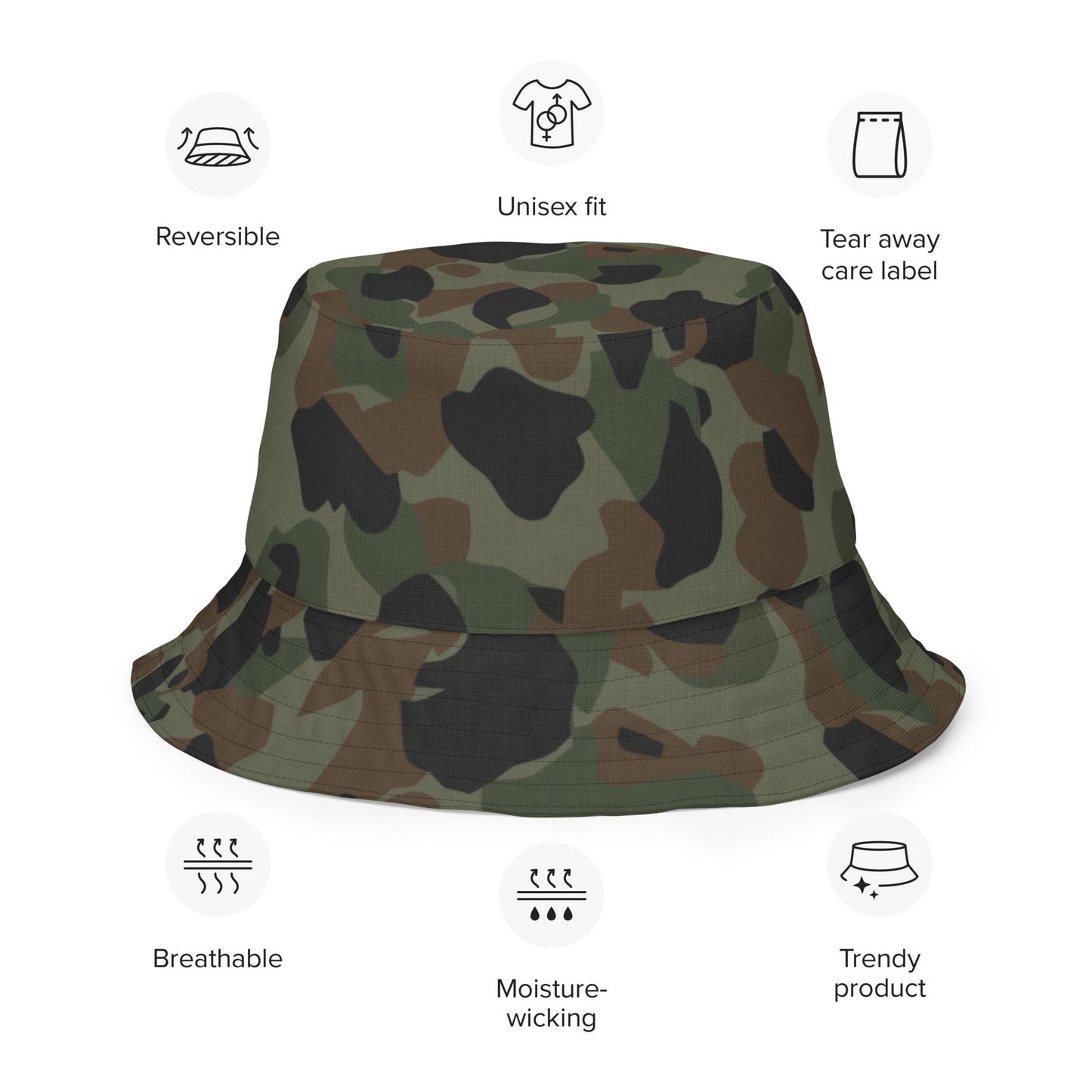 Argentine Frog Skin Marine CAMO Reversible bucket hat - Bucket Hats