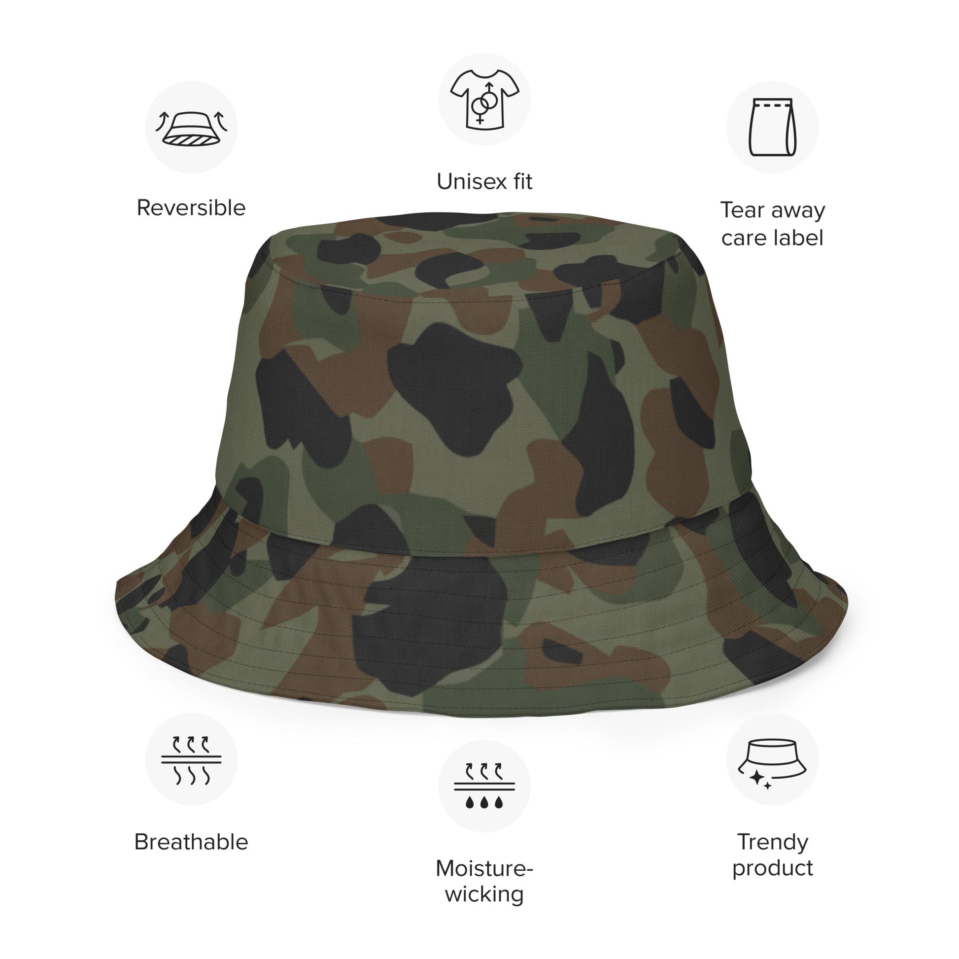 Argentine Frog Skin Marine CAMO Reversible bucket hat - Bucket Hats