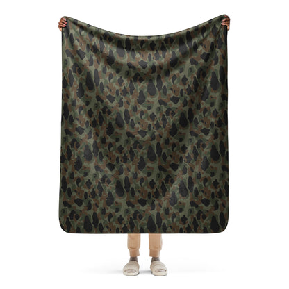 Argentine Frog Skin Marine CAMO Sherpa Blanket - 50″×60″