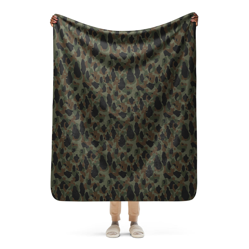 Frog Skin Argentina Marine CAMO Sherpa Blanket - 50″×60″