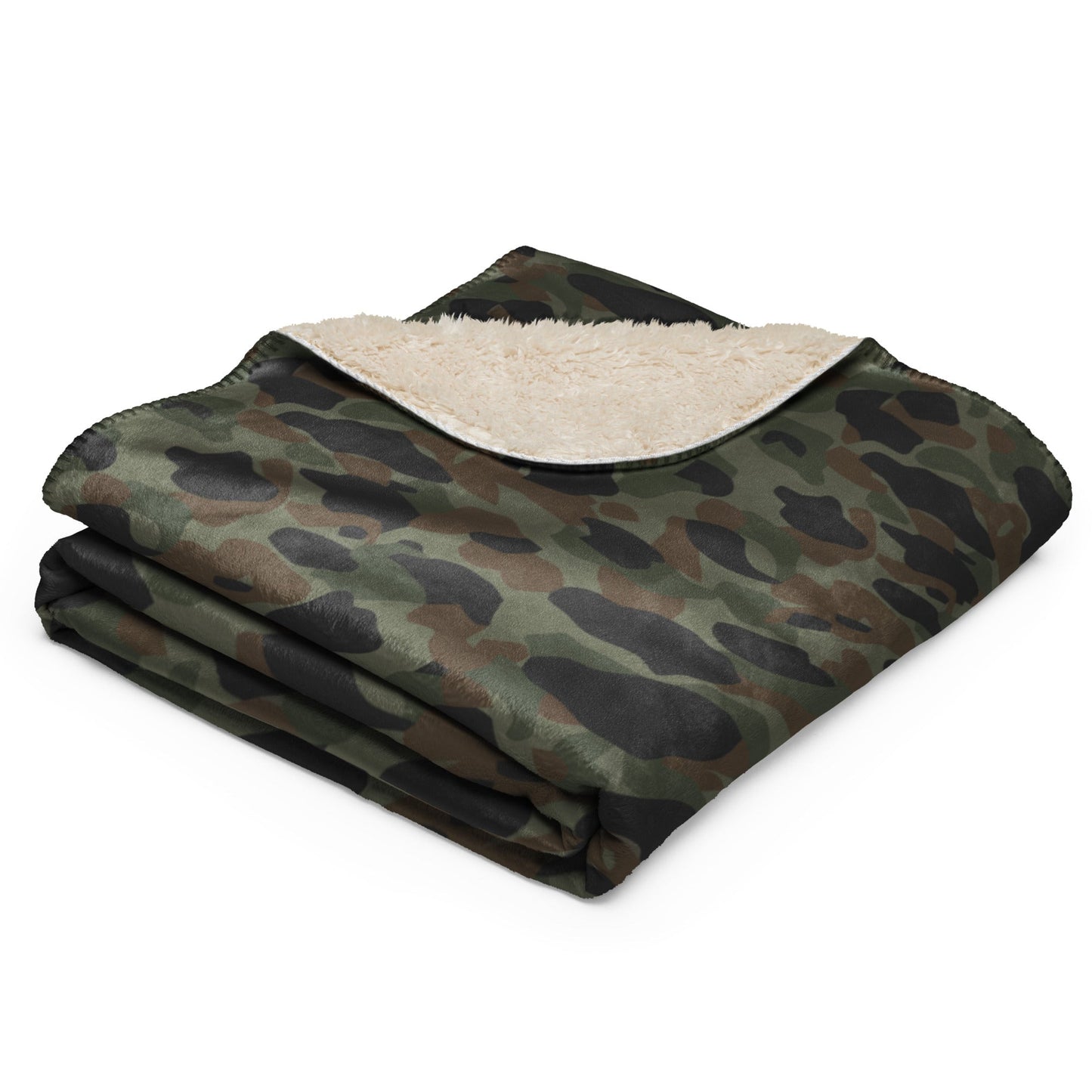 Argentine Frog Skin Marine CAMO Sherpa Blanket