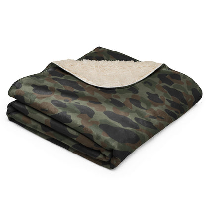 Argentine Frog Skin Marine CAMO Sherpa Blanket