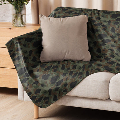 Argentine Frog Skin Marine CAMO Sherpa Blanket