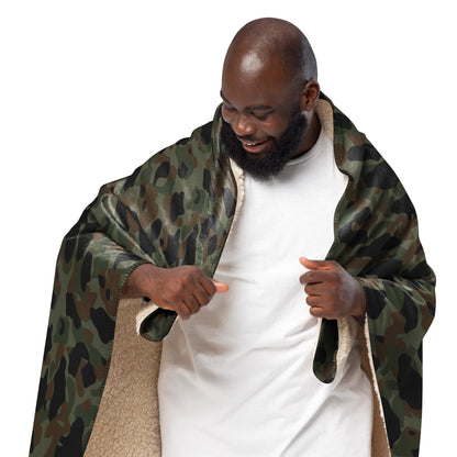 Argentine Frog Skin Marine CAMO Sherpa Blanket