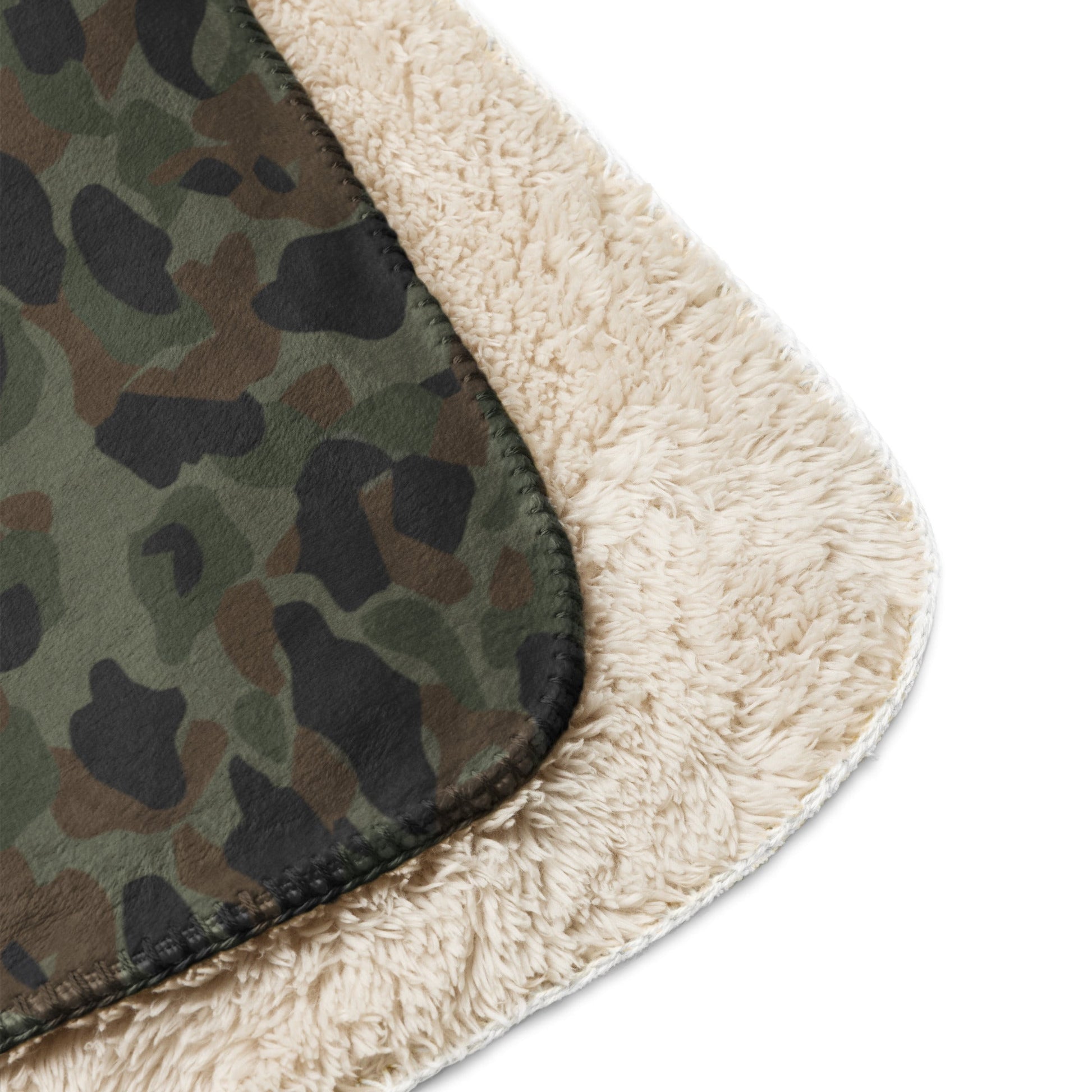 Argentine Frog Skin Marine CAMO Sherpa Blanket