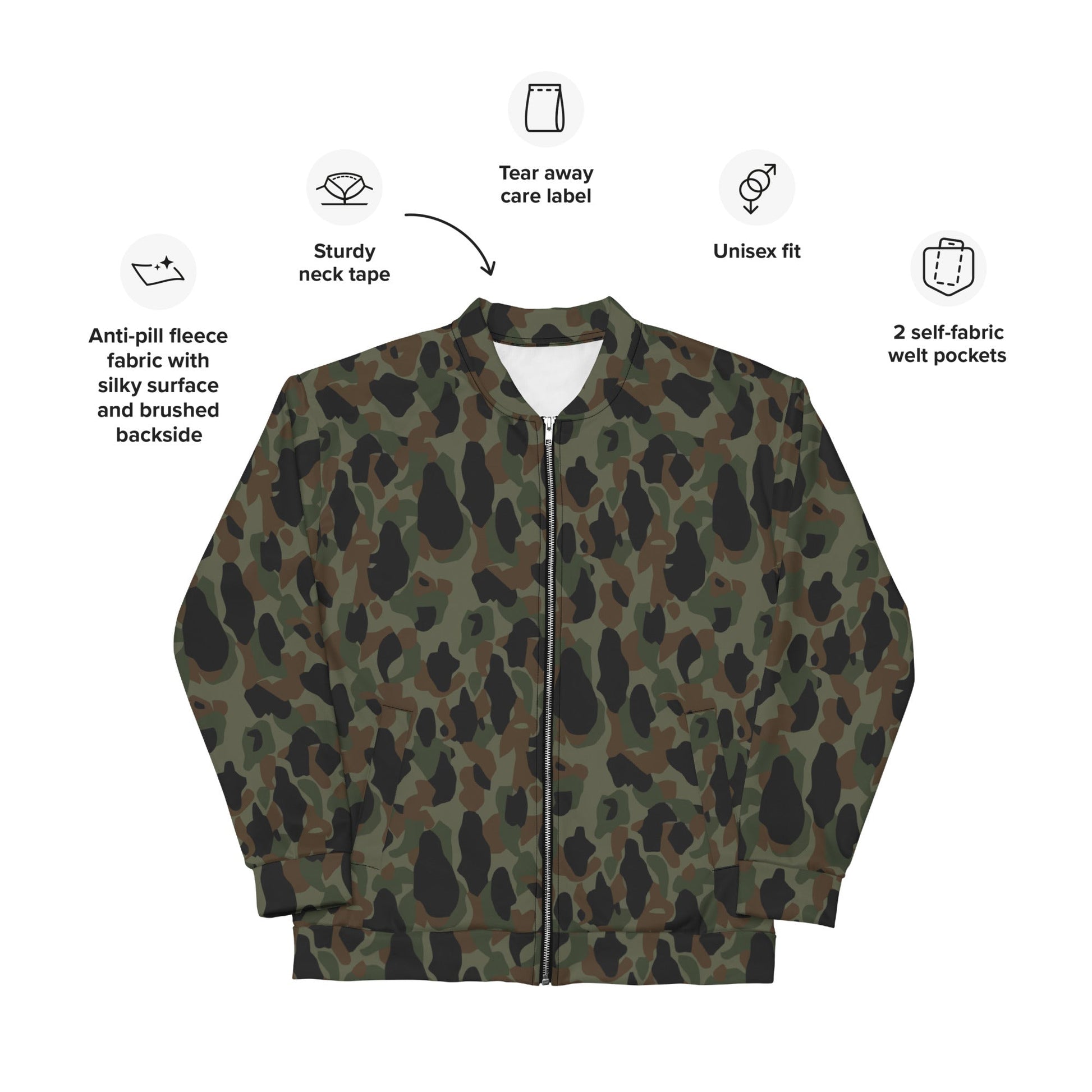 Argentine Frog Skin Marine CAMO Unisex Bomber Jacket - Jackets