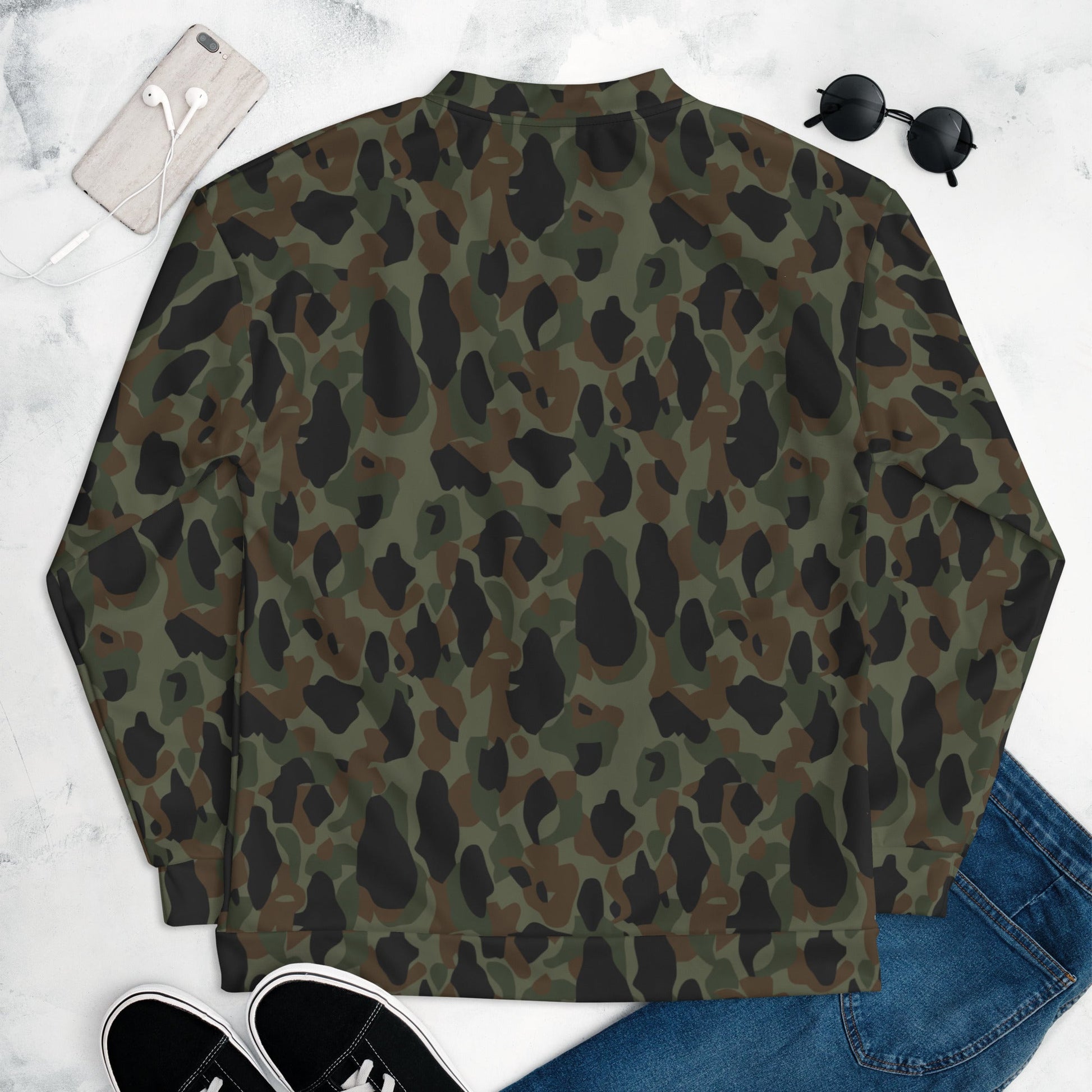 Argentine Frog Skin Marine CAMO Unisex Bomber Jacket - Jackets
