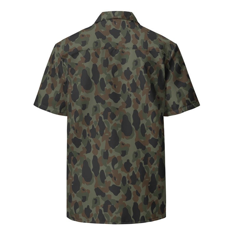 Frog Skin Argentina Marine CAMO Unisex Short-Sleeve Button Shirt - Button-Up