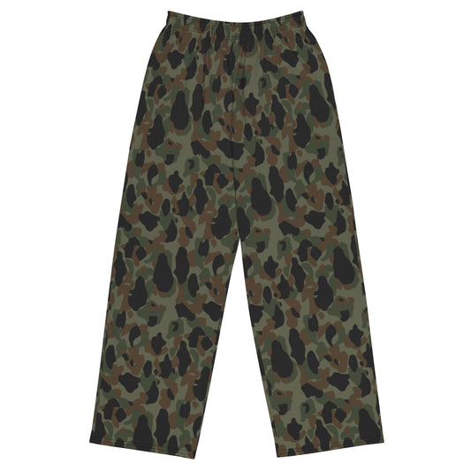 Argentine Frog Skin Marine CAMO unisex wide-leg pants - 2XS - Wide-leg Pants