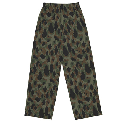 Argentine Frog Skin Marine CAMO unisex wide-leg pants - Wide-leg Pants