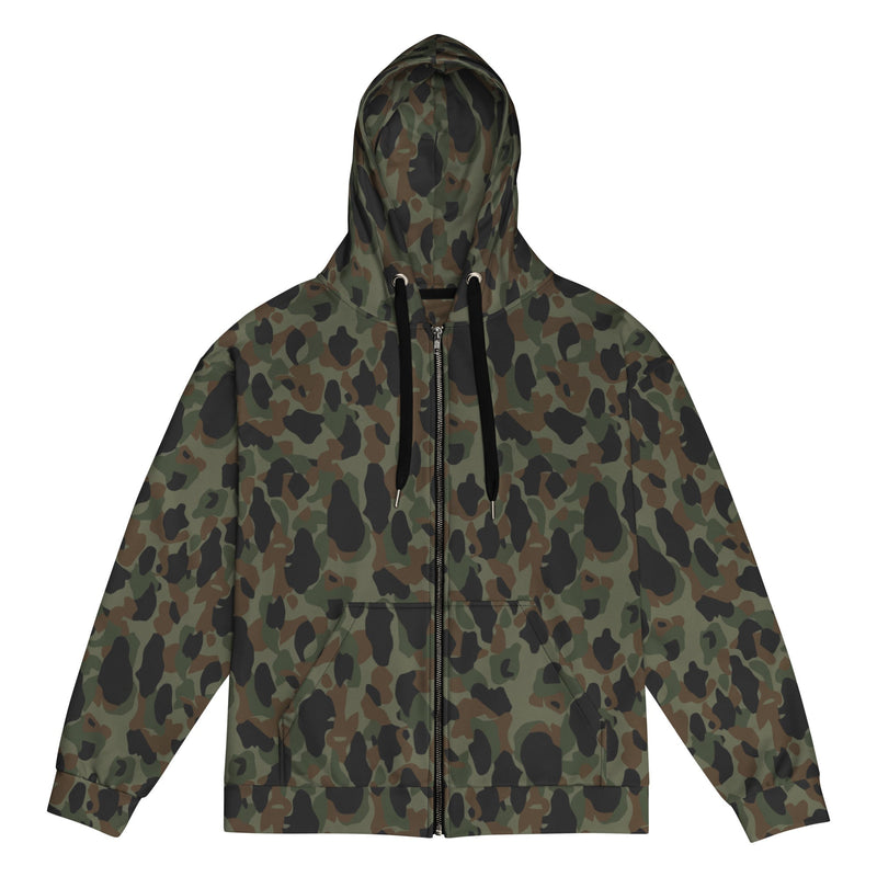 Frog Skin Argentina Marine CAMO Unisex Zip Hoodie - 2XS