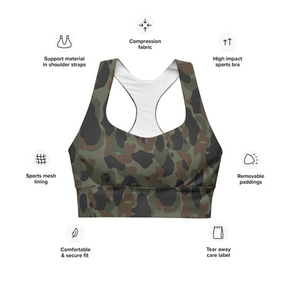 Argentine Marines Mimetizado Comandos Anfibios CAMO Longline sports bra - Womens Sports Bra