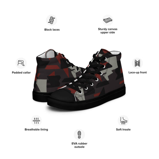 Arkham Knight Militia Batman Movie CAMO Mens high top canvas shoes - High Top Canvas Shoes