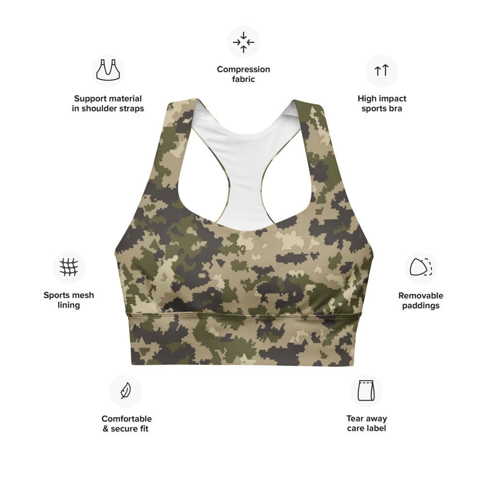 Armed Assault CSAT Multi CAMO Longline sports bra - Womens Sports Bra