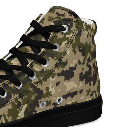 Armed Assault CSAT Multi CAMO Men’s high top canvas shoes - Mens High Top Canvas Shoes