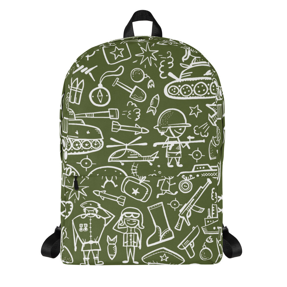 Army Cartoon Battle CAMO Backpack