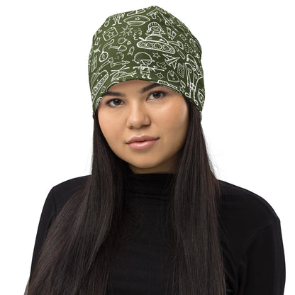 Army Cartoon Battle CAMO Beanie