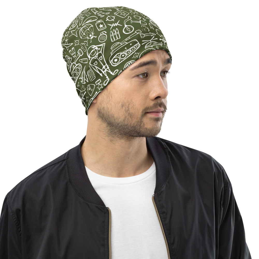 Army Cartoon Battle CAMO Beanie