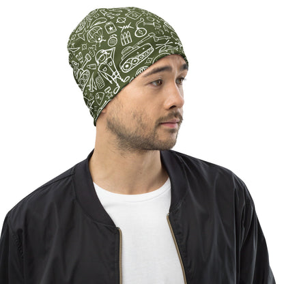 Army Cartoon Battle CAMO Beanie