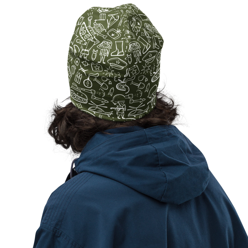 Army Cartoon Battle CAMO Beanie