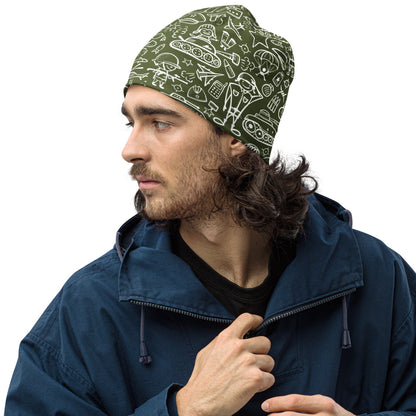 Army Cartoon Battle CAMO Beanie - S