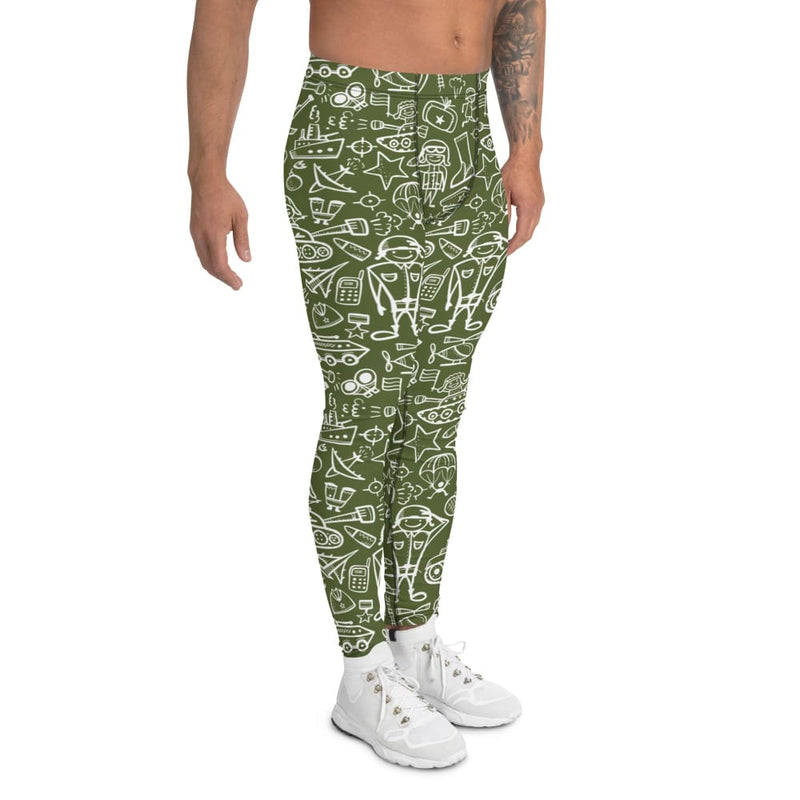 Army Cartoon Battle CAMO Men’s Leggings