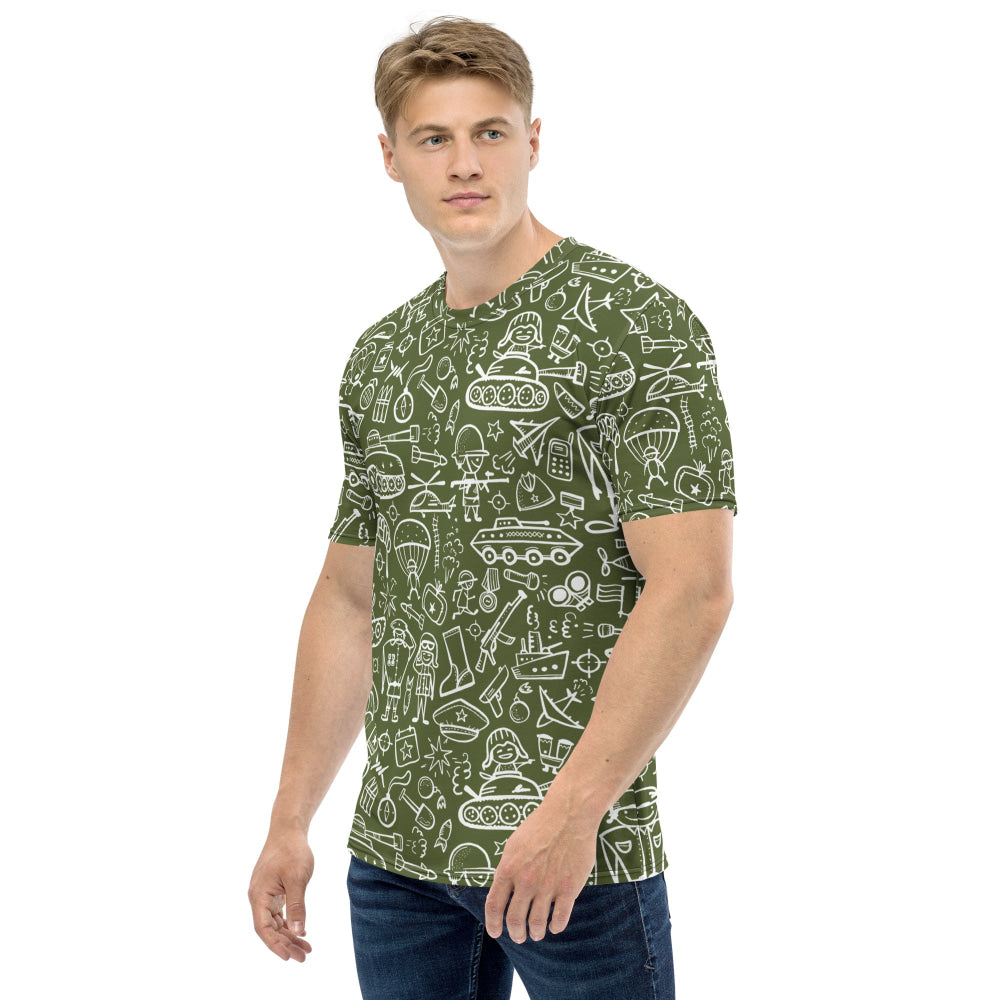 Army Cartoon Battle CAMO Men’s t-shirt - Mens T-Shirt