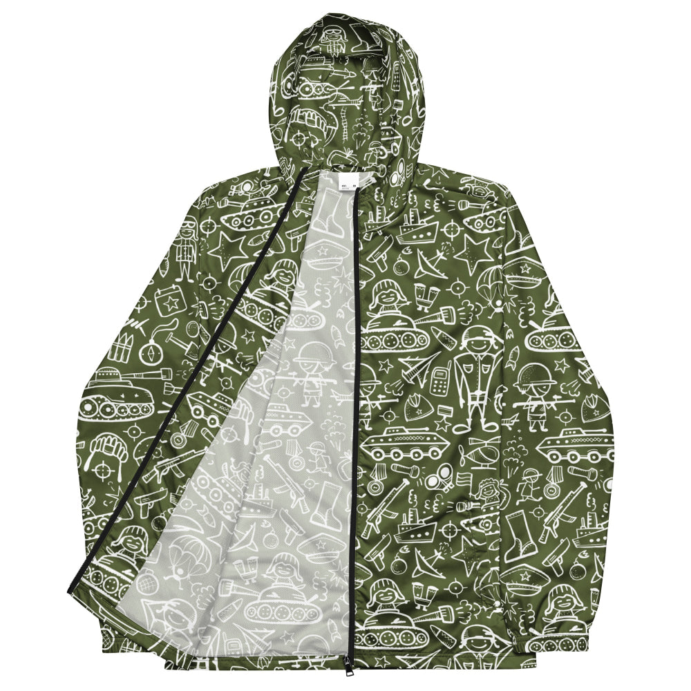 Army Cartoon Battle CAMO Men’s windbreaker - Mens Windbreaker