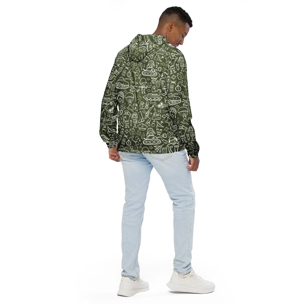 Army Cartoon Battle CAMO Men’s windbreaker - Mens Windbreaker