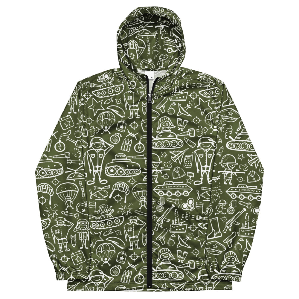 Army Cartoon Battle CAMO Men’s windbreaker - Mens Windbreaker