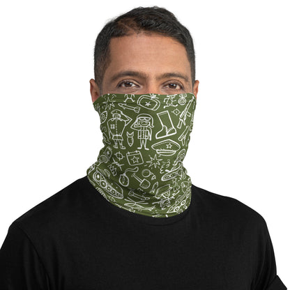 Army Cartoon Battle CAMO Neck Gaiter