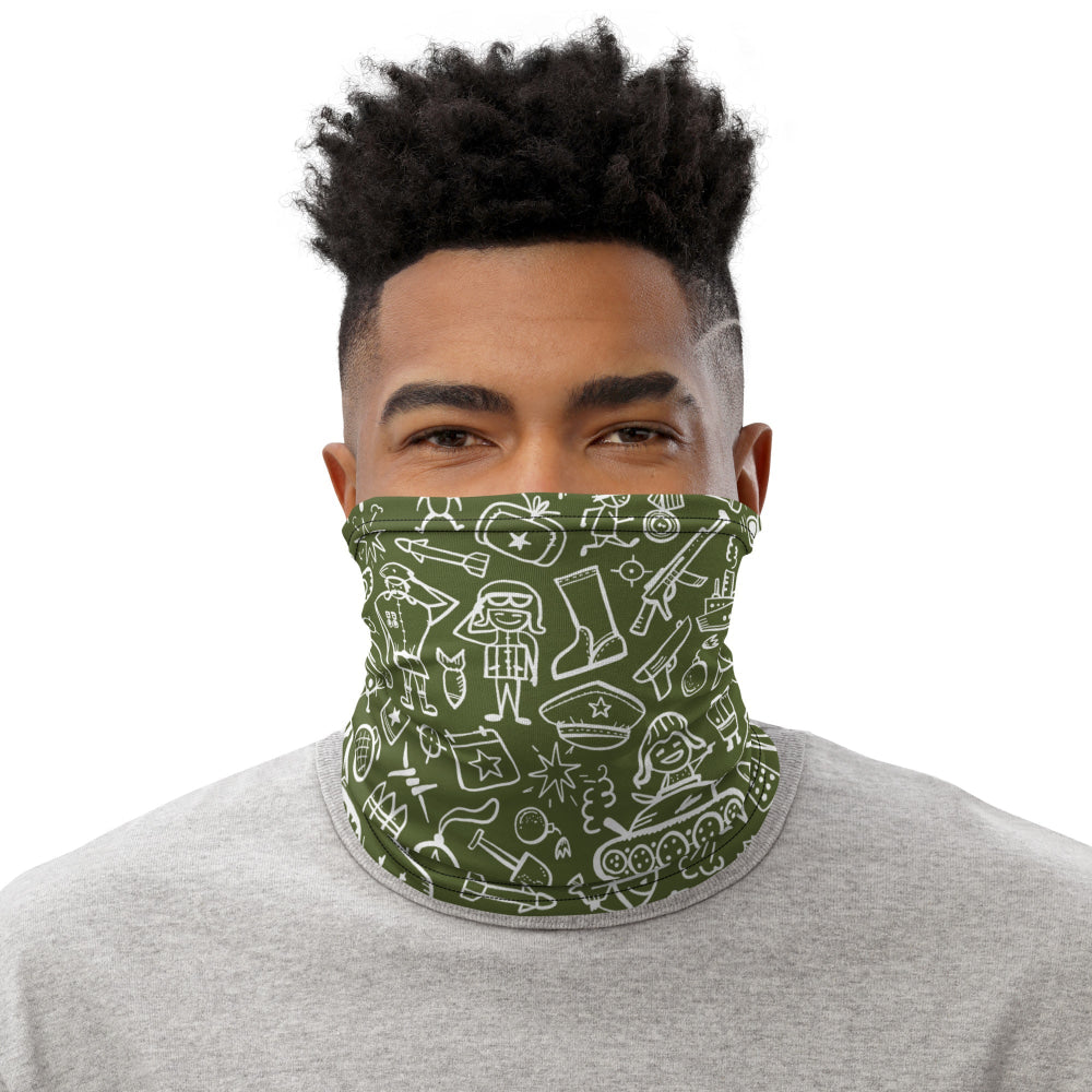 Army Cartoon Battle CAMO Neck Gaiter