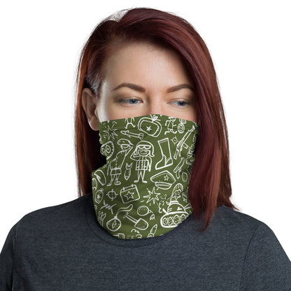 Army Cartoon Battle CAMO Neck Gaiter