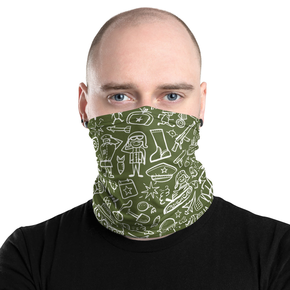 Army Cartoon Battle CAMO Neck Gaiter