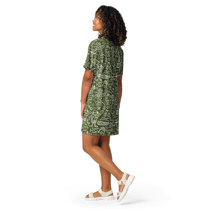 Army Cartoon Battle CAMO T-shirt dress - Womens T-Shirt Dress