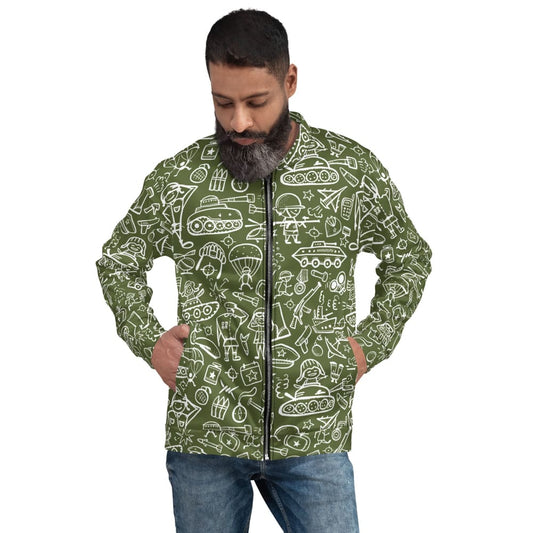 Army Cartoon Battle CAMO Unisex Bomber Jacket