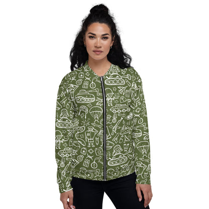 Army Cartoon Battle CAMO Unisex Bomber Jacket