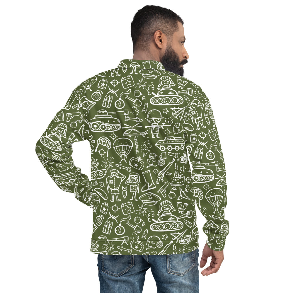 Army Cartoon Battle CAMO Unisex Bomber Jacket