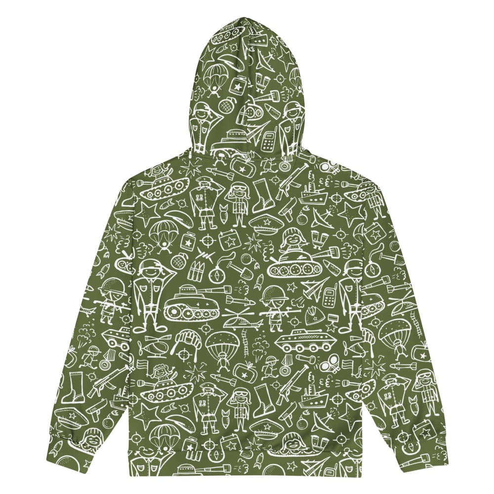 Army Cartoon Battle CAMO Unisex zip hoodie