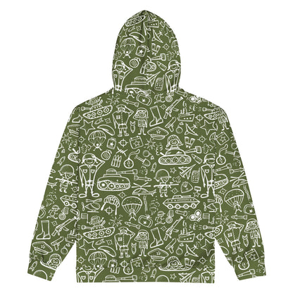 Army Cartoon Battle CAMO Unisex zip hoodie - Zip Hoodie