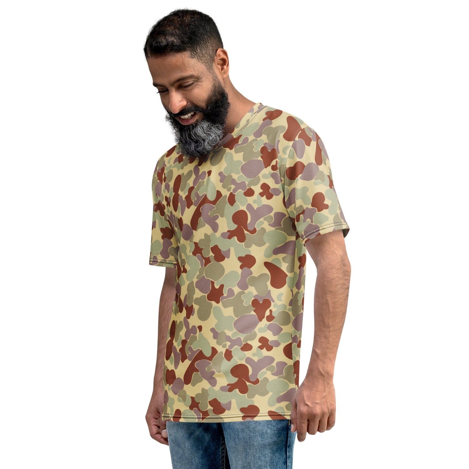 AUSCAM Disruptive Pattern Desert Uniform (DPDU) MK2 CAMO Men’s T-shirt - Mens T-Shirts