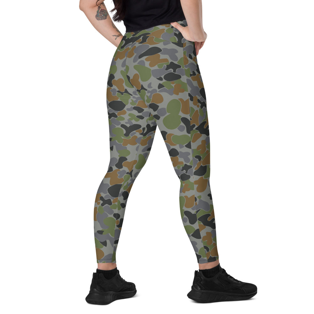 Australian AUSCAM Air Force Disruptive Pattern Uniform (AFDPU) CAMO Leggings with pockets - 2XS - Womens With Pockets