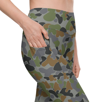 Australian AUSCAM Air Force Disruptive Pattern Uniform (AFDPU) CAMO Leggings with pockets - Womens With Pockets