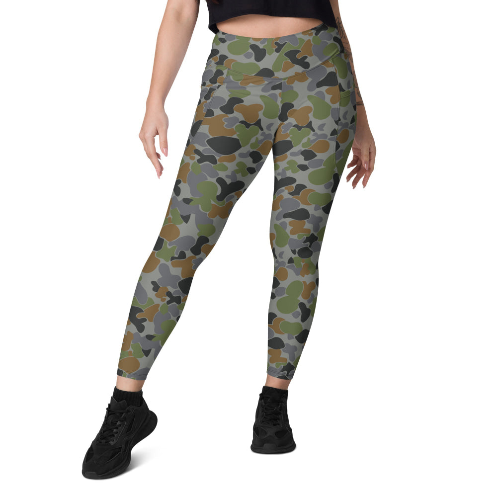 Australian AUSCAM Air Force Disruptive Pattern Uniform (AFDPU) CAMO Leggings with pockets - Womens With Pockets