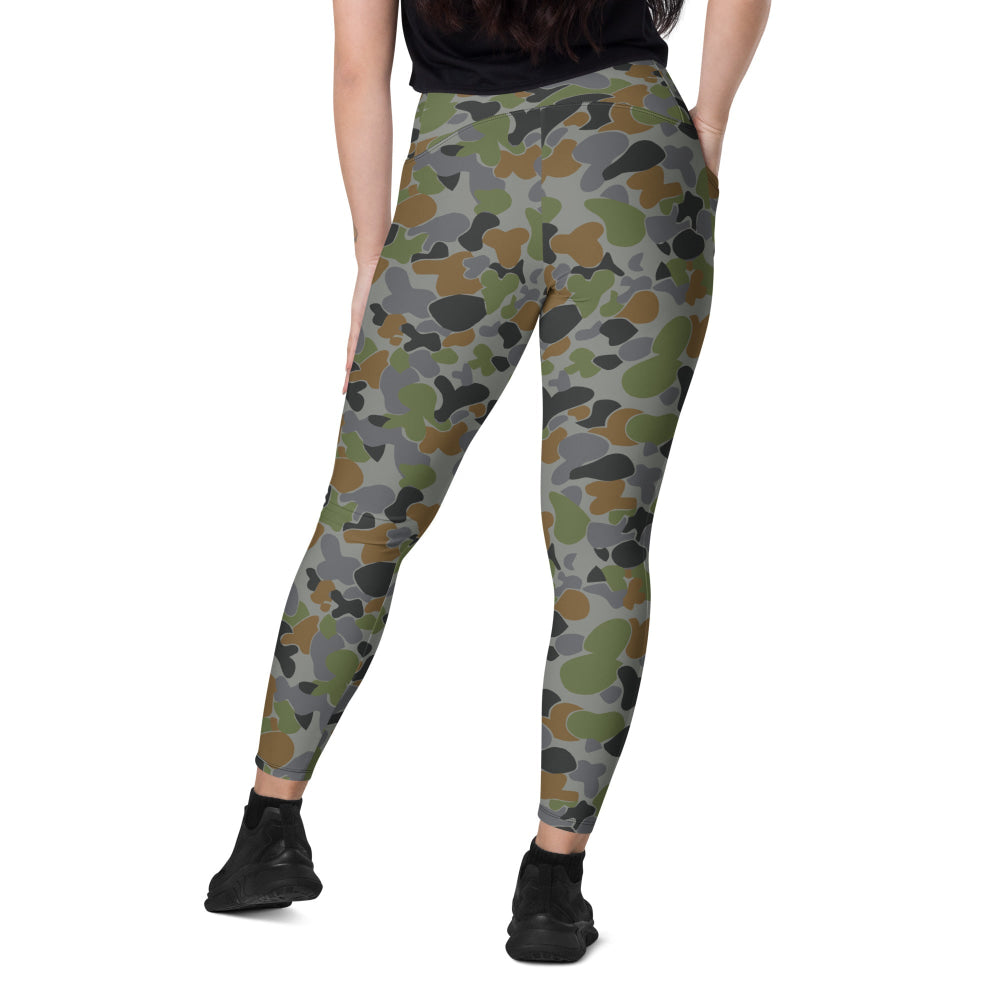 Australian AUSCAM Air Force Disruptive Pattern Uniform (AFDPU) CAMO Leggings with pockets - Womens With Pockets