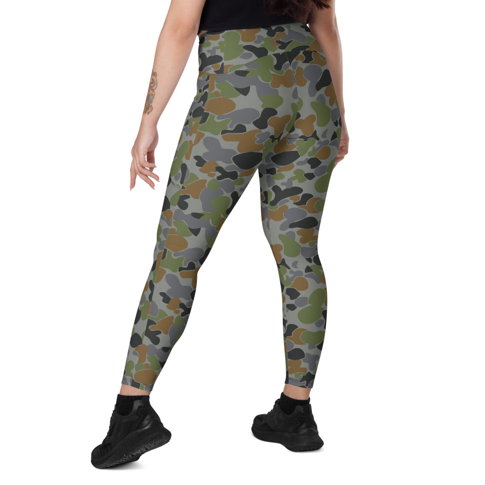 Australian AUSCAM Air Force Disruptive Pattern Uniform (AFDPU) CAMO Leggings with pockets - Womens With Pockets