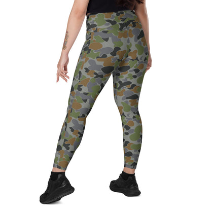 Australian AUSCAM Air Force Disruptive Pattern Uniform (AFDPU) CAMO Leggings with pockets - Womens With Pockets